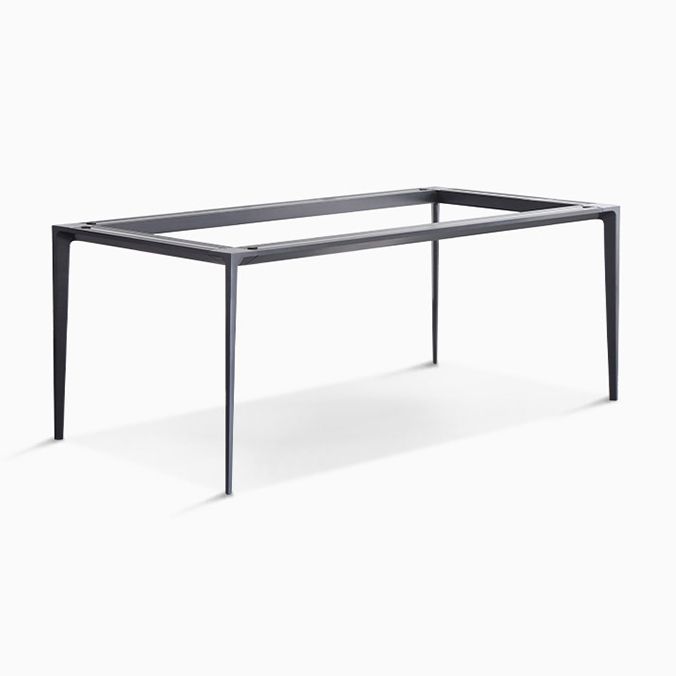 Metal Contemporary Rectangular Dining Table High Gloss White Sintered Stone Table with Metal Legs Clearhalo ' dining_table' 'Dining Tables & Seating' 'Dining Tables' 'Furniture' 'furniture_dining_table' 'Kitchen & Dining Furniture' 'kitchen&dining_furn' 'kitchen' 'kitchen_dining_table' 1200x1200_35a6e3e6-63a5-406c-84f6-af21db423e93