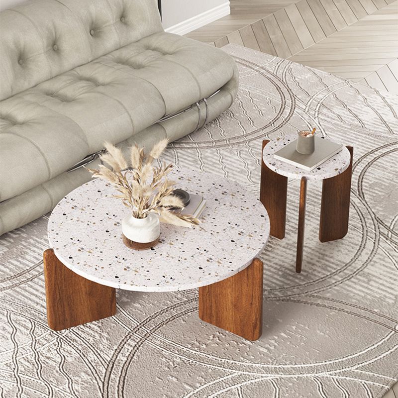 Stone Coffee Cocktail Table Modern 3 Legs Coffee or End Table Clearhalo 'Coffee & Accent Tables' 'Coffee Tables' 'coffee_tables' 'furn' 'furn_coffee_tables' 'Furniture' 'Living Room Furniture' 1200x1200_35a752ac-6459-4da3-a2ee-4bee708d1bdf