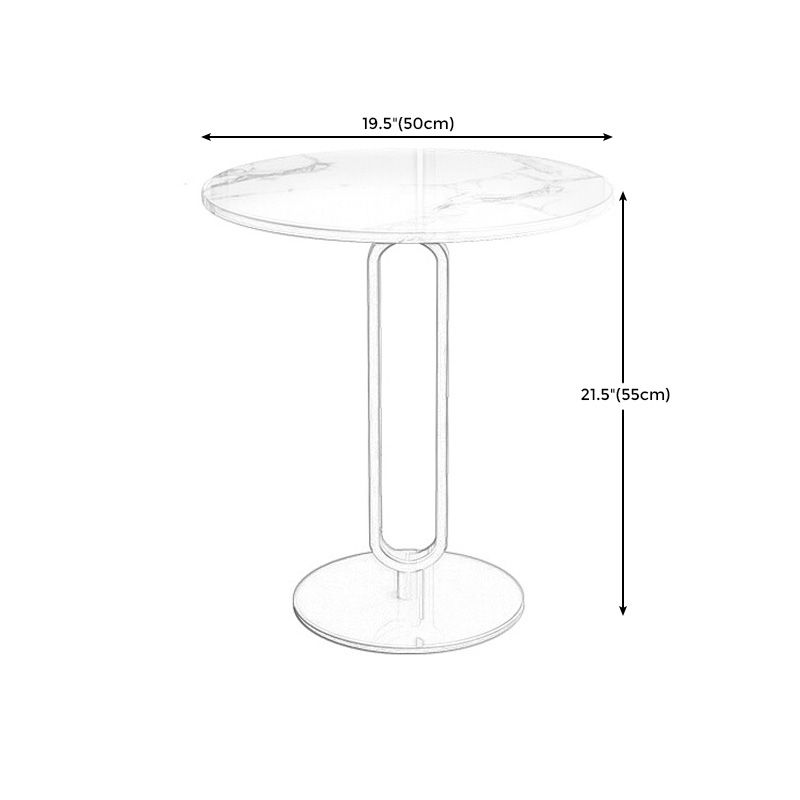 Modern Marble Top End Table Pedestal Round Sofa Side End Table for Living Room Clearhalo 'Coffee & Accent Tables' 'End & Side Tables' 'end_side_table' 'end_side_tables' 'furn' 'furn_end_side_tables' 'Furniture' 'furniture_end_side_table' 'Living Room Furniture' 1200x1200_35a840d0-a934-4199-99a6-828bbe14b74b