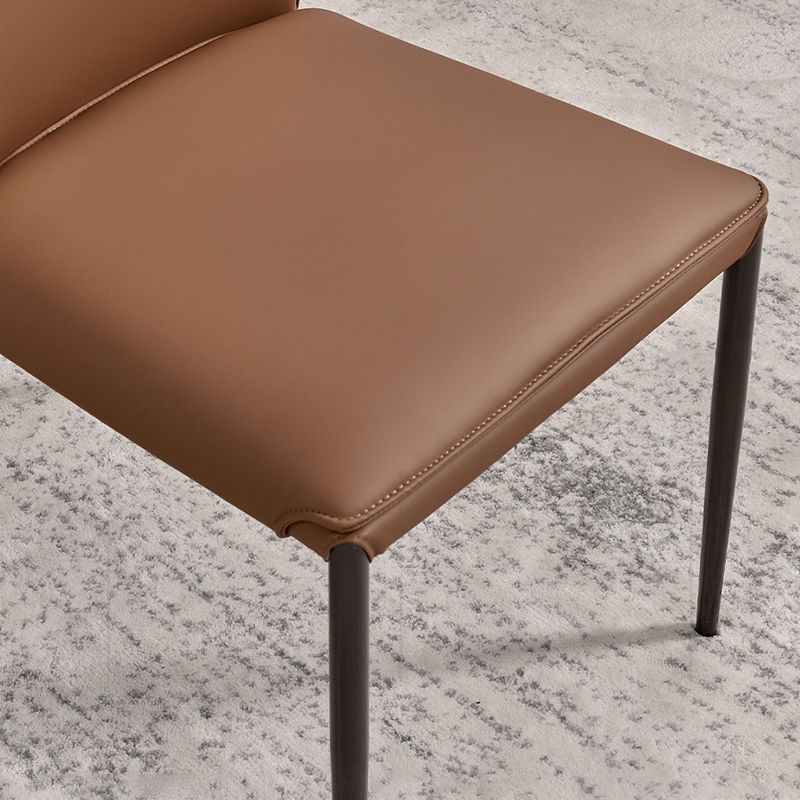 Faux Leather Parsons Dining Chair Dining Room Upholstered Chair Clearhalo 'Dining Chairs' 'Dining Tables & Seating' 'dining_chair' 'furn' 'furn_dining_chair' 'Furniture' 'Kitchen & Dining Furniture' 1200x1200_35a85220-8a03-442a-ba1b-3fc3f66a5430