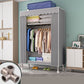 Modern Metal Frame Wardrobe Freestanding Wardrobe with Garment Rod
