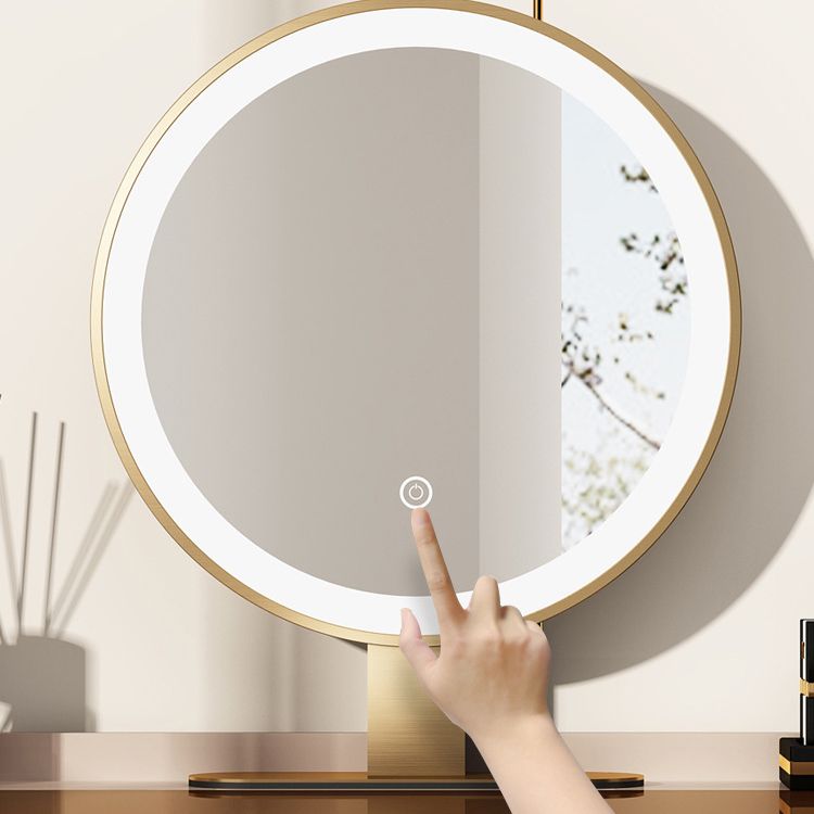 Glass  Make-up 15.74" Wide White Vanity Makeup Vanity Desk Table with 3 Drawers