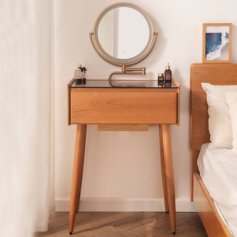 Magno de maquillaje contemporáneo Mirador de vidrio de la habitación con cajón