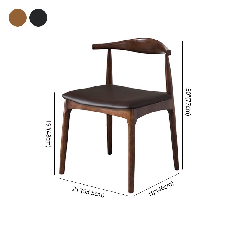 Modern Style Open Back Chair Dining Armless Side Chair with Wooden Legs Clearhalo 'Dining Chairs' 'Dining Tables & Seating' 'dining_chair' 'furn' 'furn_dining_chair' 'Furniture' 'Kitchen & Dining Furniture' 1200x1200_35aa9959-ef11-44c6-8600-1ef2ce9b2793