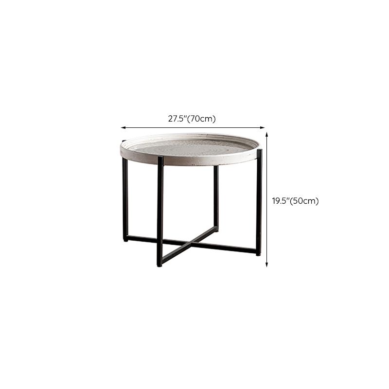 Tavolo laterale di campagna francese in vetro tavolino singolo accento singolo