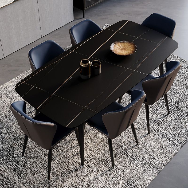 Contemporary Style Metal Dining Chair Dining Wingback Armless Side Chair for Kitchen Clearhalo ' kitchen&dining_furn' 'Dining Chairs' 'Dining Tables & Seating' 'dining_chair' 'furn' 'furn_dining_chair' 'Furniture' 'furniture_dining_chair' 'Kitchen & Dining Furniture' 'kitchen' 1200x1200_35ab0cbb-0cae-4691-9b6f-4289106a95b7