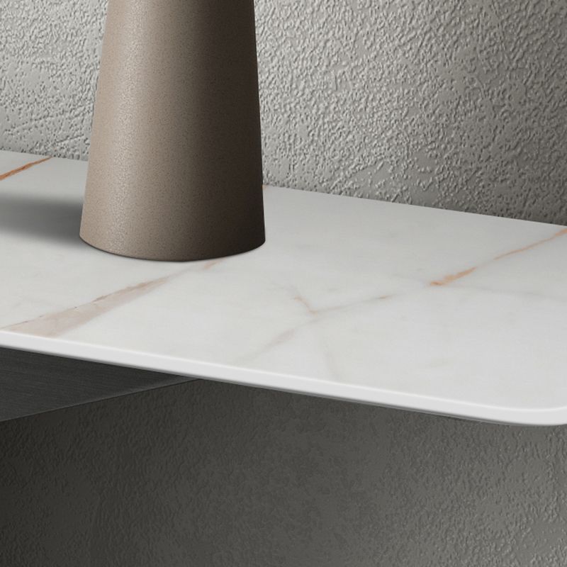 Glam Rectangle Console Table with Stain Resistant Stone for Hall