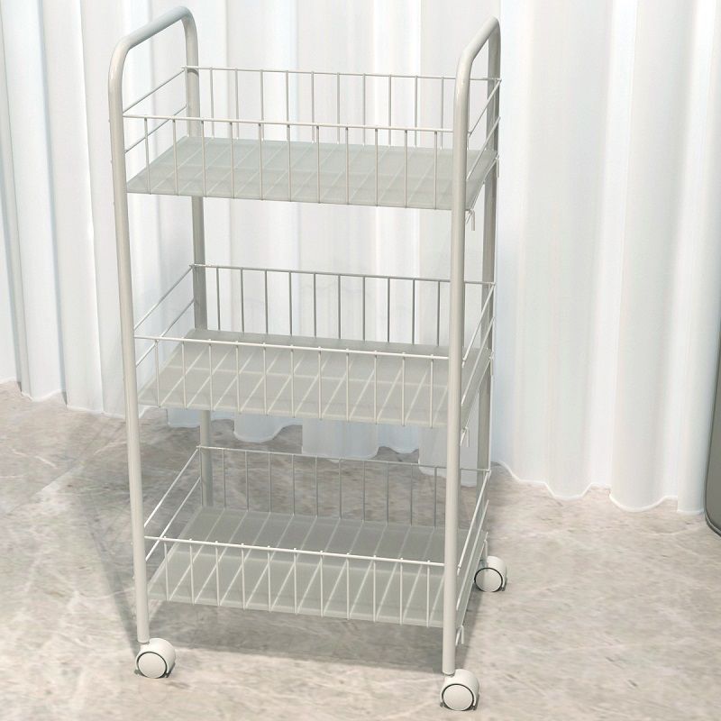 Contemporary Style Bookshelf with Casters White Book Shelf for Study Room Clearhalo 'Bookcases' 'furn' 'furn_bookcases' 'Furniture' 'furniture_bookcases' 'kitchen' 'kitchen_bookcases' 'Living Room Furniture' 'Office Furniture' 1200x1200_35adb116-9696-44d2-838c-86bfbf4f9f92