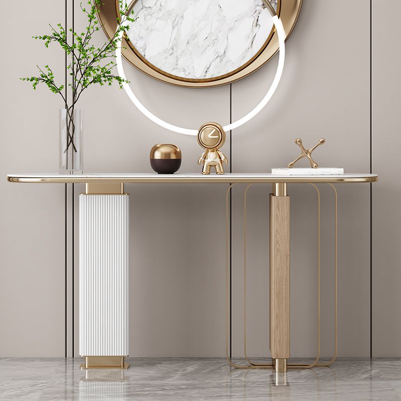 Tavolo da console ovale glam tavolo console in pietra per sala