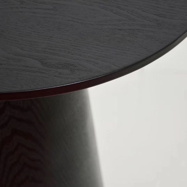 Vast hout geen pijnlijke moderne voetstuk ronde salontafel