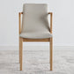 Wood Kitchen Dining Side Chair Upholstered Dining Chair in White
