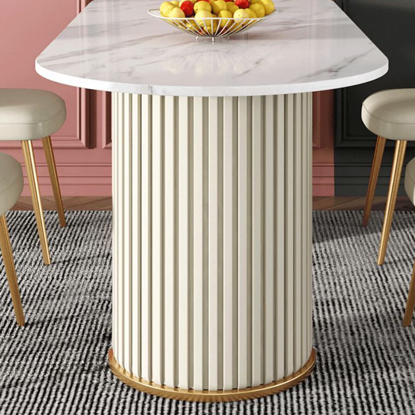 Nordic Glam rechthoekige gesinterde stenen tafelset 1/2/5/7-delige eetset