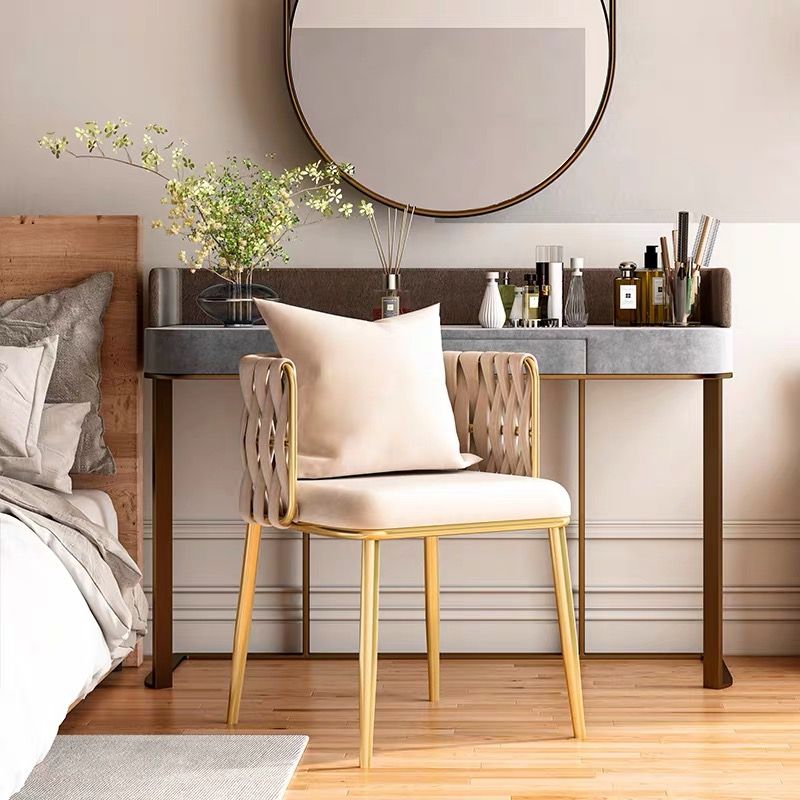 Glam Style Upholstered Barrel Back Chairs Linen Fabric Dining Chairs for Home Use Clearhalo ' kitchen&dining_furn' 'Dining Chairs' 'Dining Tables & Seating' 'dining_chair' 'furn' 'furn_dining_chair' 'Furniture' 'furniture_dining_chair' 'Kitchen & Dining Furniture' 'kitchen' 1200x1200_35b2439d-003f-49ca-971f-eaa9b6bfd525