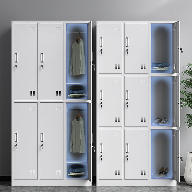 Witte stalen garderobe kast eigentijds scharnierende garderobe kast