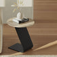 Mesa de centro minimalista de pizarra, juegos de mesa de centro redondos para sala de estar