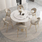 Modern Round Dinner Table Steel Base Stone Dining Table for Home Clearhalo 'Dining Tables & Seating' 'Dining Tables' 'dining_table' 'furn' 'furn_dining_table' 'Furniture' 'Kitchen & Dining Furniture' 1200x1200_35b749be-ca75-47b3-babe-0b502ba18e53