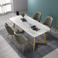Glam 1/4/5 Pieces Dining Set Rectangle Stone Dining Table for Dining Room Clearhalo 'Dining Room Sets' 'Dining Tables & Seating' 'dining_room_set' 'furn' 'furn_dining_room_set' 'Furniture' 'furniture_dining_room_set' 'Kitchen & Dining Furniture' 'kitchen&dining_furn' 'kitchen' 1200x1200_35b7a683-e642-4c2c-b202-ca8602268bd4