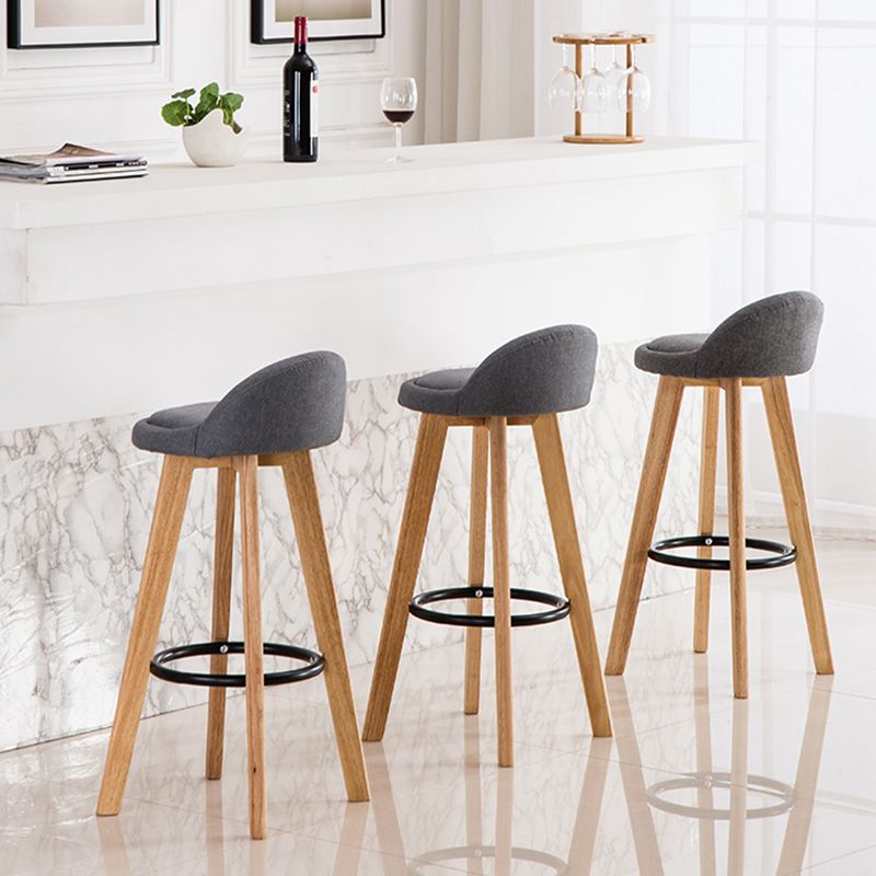 Modern Armless Backrest Counter Stool Wood Bedroom Bar Stool with Cushion and Pedal Clearhalo 'Bar Furniture' 'Bar Stools' 'bar_stools' 'furn' 'furn_bar_stools' 'furniture_bar_stools' 'Kitchen & Dining Furniture' 'kitchen&dining_furn' 'kitchen' 'kitchen_furn' Furniture' 1200x1200_35b7beaf-4481-41b3-ab48-32ea6c65b11d