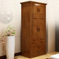 Modern Wardrobe Armoire Solid Wood Wardrobe Cabinet with Doors and Drawer