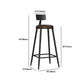 Ensemble de Table de Bar moderne 1/7 pièces, Table de comptoir rectangulaire en bois avec pour magasin de thé au lait