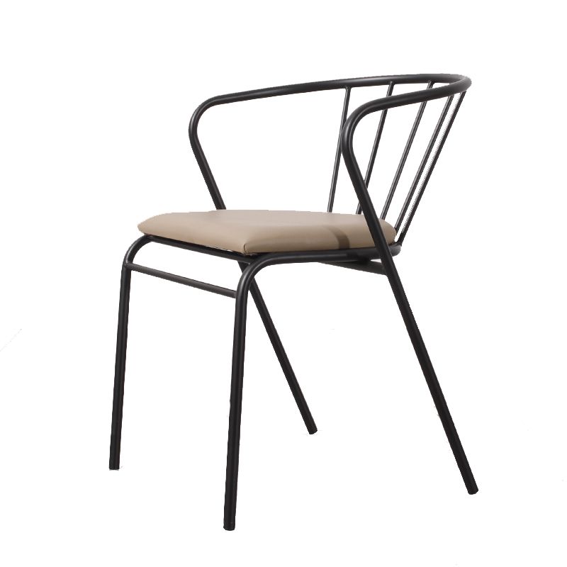 Contemporary Chairs Dining Arm Windsor Back Side Chairs with Metal Legs for Kitchen Clearhalo 'Dining Chairs' 'Dining Tables & Seating' 'dining_chair' 'furn' 'furn_dining_chair' 'Furniture' 'Kitchen & Dining Furniture' 1200x1200_35beba79-d83e-427c-961d-23645336d972