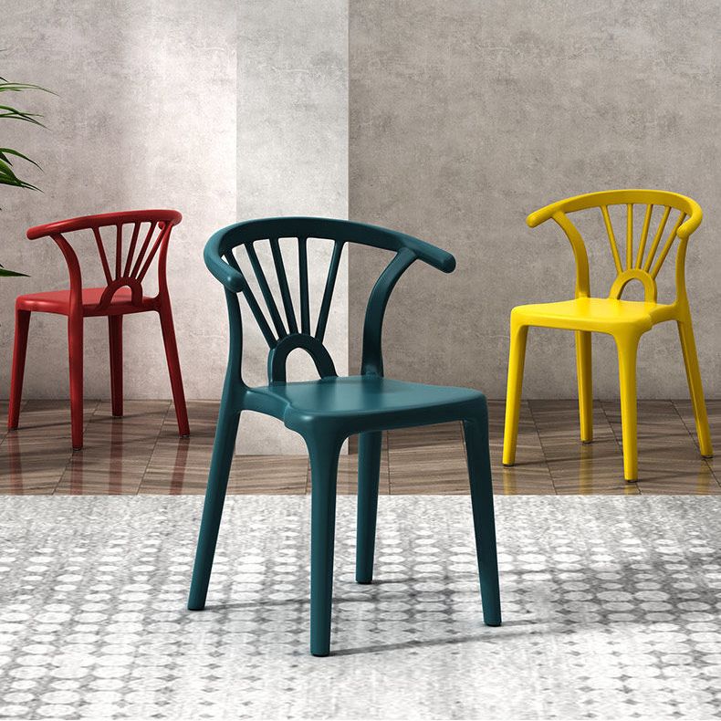 Modern Plastic Stackable Side Chair Slat Back Matte Finish Dining Chair Clearhalo ' kitchen&dining_furn' 'Dining Chairs' 'Dining Tables & Seating' 'dining_chair' 'furn' 'furn_dining_chair' 'Furniture' 'furniture_dining_chair' 'Kitchen & Dining Furniture' 'kitchen' 1200x1200_35bf53ec-7312-4dc3-b007-a1421c6420eb