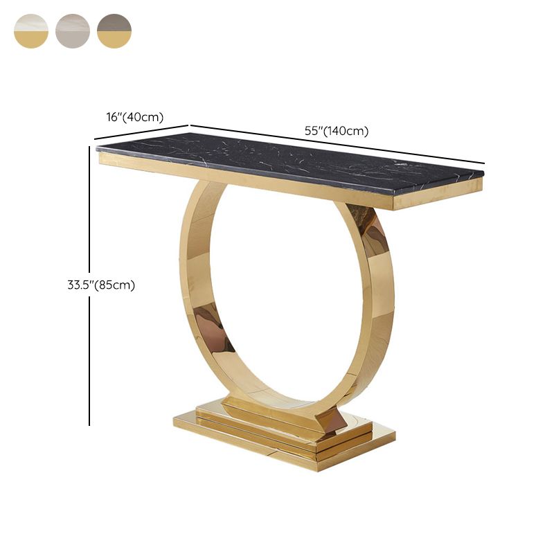 Tabella della console in marmo da 16 "W Tavolo accento resistente alle macchie glam per Hall