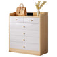 Minimalist Wooden Accent Cabinet Bar Pulls Handle Design Storage Cabinet