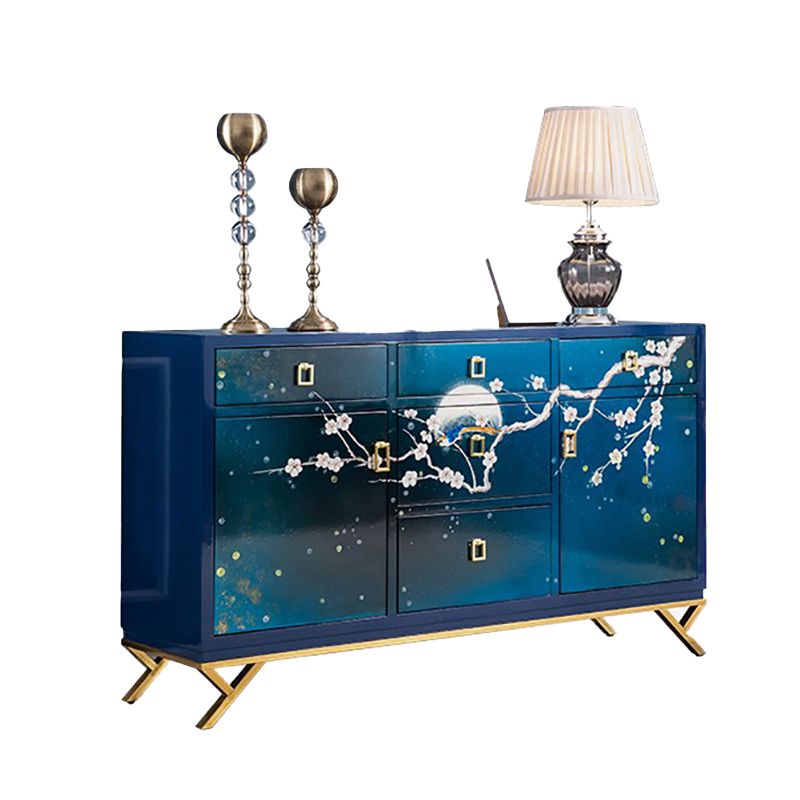 Glam Birch Birch Sideboard Credenza per scaffalature regolabili con cassetto per soggiorno
