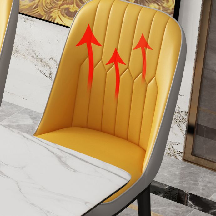 Modern Dining Table Set White Scalable Sintered Stone Dining Table with 4 Legs Base Clearhalo 'Dining Room Sets' 'Dining Tables & Seating' 'dining_room_set' 'Furniture' 'furniture_dining_room_set' 'Kitchen & Dining Furniture' 'kitchen&dining_furn' 'kitchen' 1200x1200_35c586b0-08af-489e-8b33-ced090cd4d52