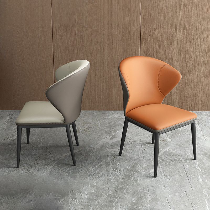 Minimalist Design Armless Wingback Side Chairs Leather Dining Chairs Clearhalo 'Dining Chairs' 'Dining Tables & Seating' 'dining_chair' 'furn' 'furn_dining_chair' 'Furniture' 'furniture_dining_chair' 'Kitchen & Dining Furniture' 1200x1200_35c6abab-590e-460a-b9e9-21ec97b0a8f3