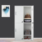 Moderner Style -Scharnier -Türgarderobe für Home Grey Metal Cabinet