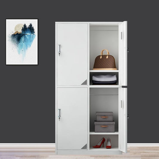 Moderner Style -Scharnier -Türgarderobe für Home Grey Metal Cabinet