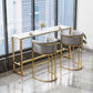 White Stone Bar Dining Table Traditional Luxury Bar Table with Gold Base Clearhalo 'Bar Furniture' 'Bar Tables' 'bar_tables' 'furn' 'furn_bar_tables' 'Furniture' 'Kitchen & Dining Furniture' 1200x1200_35c919d4-da7d-4c0b-b5b7-cb82ad0de78c
