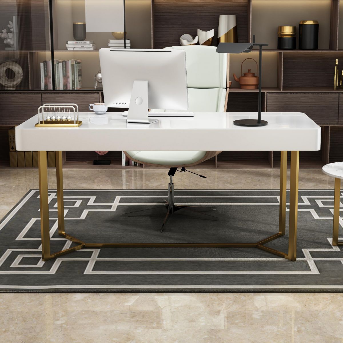 Modern Light Luxury Minimalist Writing Desk Rectangular Fixed Luxury Desk Clearhalo 'furn' 'furn_office_desk' 'Furniture' 'Office Desks' 'Office Furniture' 'office_desk' 1200x1200_35cae469-ee07-46bd-8ba5-5fa107a1b7c4