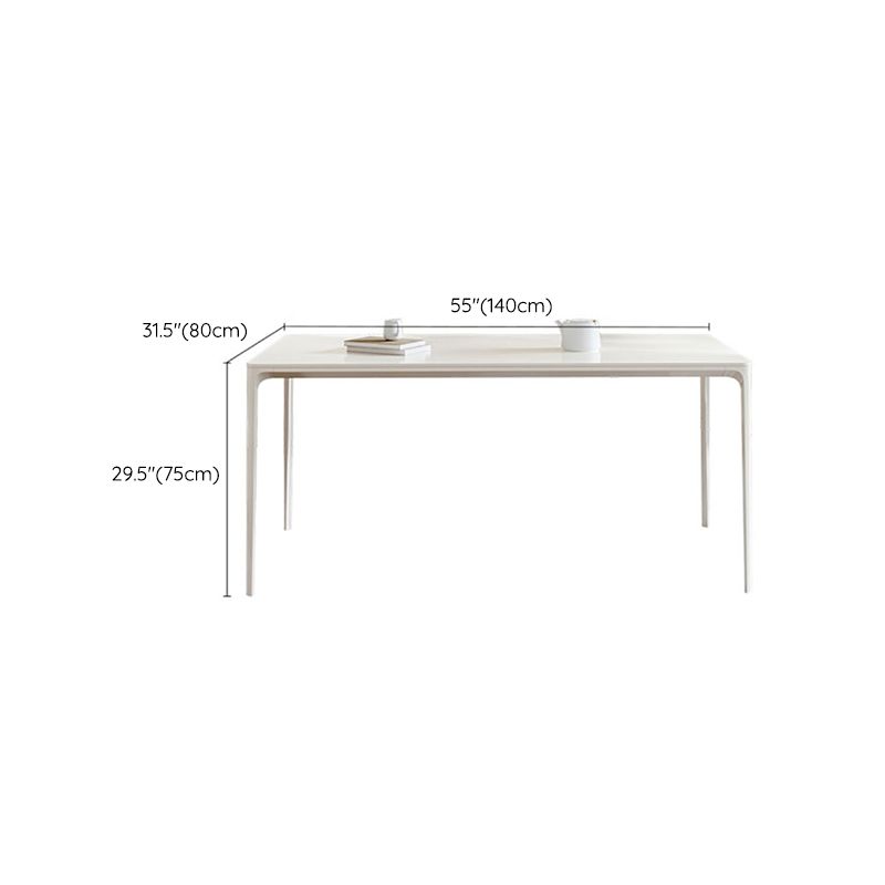 Moderna mesa de comedor blanco Juego de comedor 1/4/5 piezas con sillas de metal