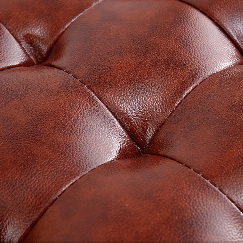 Mid-Century Modern Plain Boucle Square Pouf PU Leather Tufted Ottoman Footrest Clearhalo 'furn' 'furn_ottomans_poufs' 'Furniture' 'Living Room Furniture' 'Ottomans & Poufs' 'ottomans_poufs' 1200x1200_35cbd948-3cf2-4d72-a673-5b684da425a8