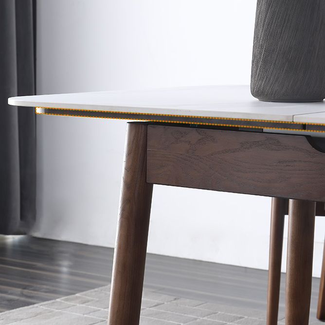 Rectangle Mid-Century Modern Dining Table White Sintered Stone Table with 4 Legs Clearhalo ' dining_table' 'Dining Tables & Seating' 'Dining Tables' 'furn' 'furn_dining_table' 'Furniture' 'furniture_dining_table' 'Kitchen & Dining Furniture' 'kitchen&dining_furn' 'kitchen' 'kitchen_dining_table' 1200x1200_35cd38a4-0653-4608-a3b3-7cd50cf15350