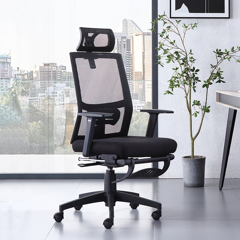 Modern Office Chair Fixed Arms Adjustable Seat Height Desk Chair with Wheels Clearhalo 'furn' 'furn_office_chair' 'Furniture' 'Office Chairs' 'Office Furniture' 'office_chair' 1200x1200_35cdd787-bab7-4f4c-ac1c-2d6dc706d7c7