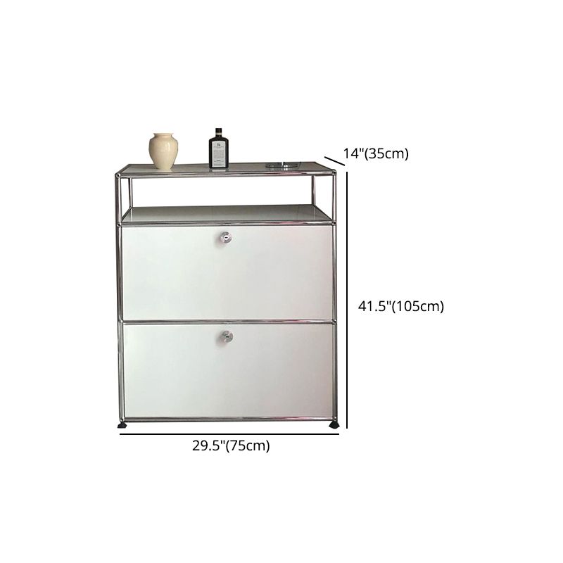 Modern Rectangle Storage Server Metal Sideboard for Dining Room Clearhalo 'buffet_sideboard' 'Buffets & Sideboards' 'furn' 'furn_buffet_sideboard' 'Furniture' 'Kitchen & Dining Furniture' 1200x1200_35cf128c-c841-4d14-86a0-b506167bc110