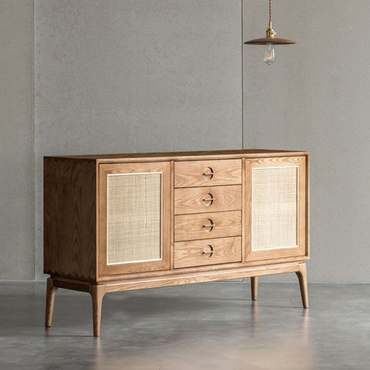 Modern Cabinet Solid Wood With Doors 4 - Drawer Rectangle Accent Cabinet Clearhalo 'Cabinets & Chests' 'cabinets_chests' 'furn' 'furn_cabinets_chests' 'Furniture' 'Living Room Furniture' 1200x1200_35cfa7cb-bae1-4075-a6fe-262e01de4d87