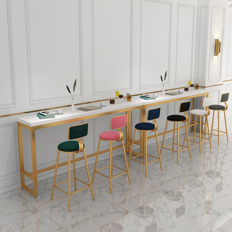 Table de pub à hauteur de bar Recage contemporain Rectangle de comptoir intérieur Table à vin