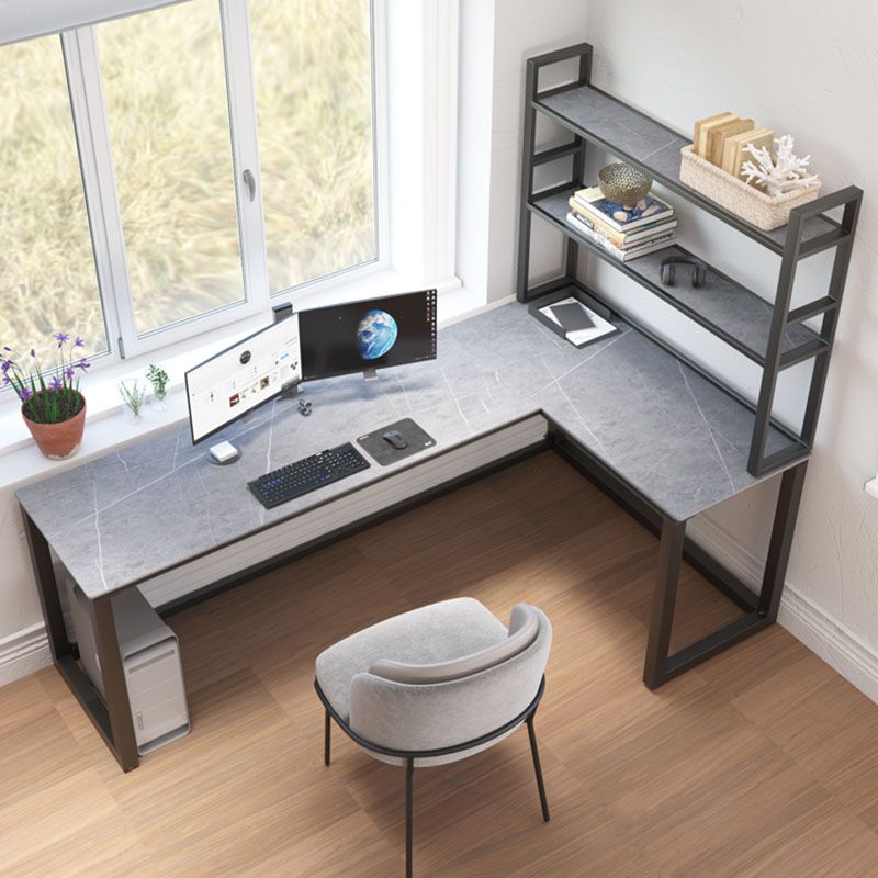 MODERNA DESCIO DI SCRITTURA LASTANTE L Home Office con gambe metalliche