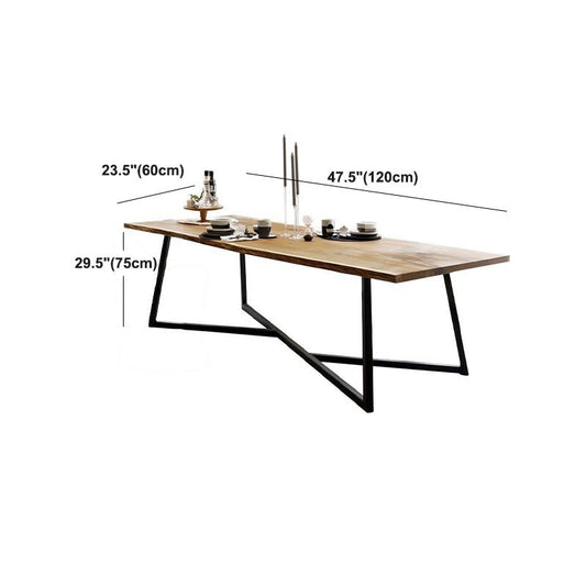 Pine Wood Top Dining Table Rectangle Solid Wood Table with Sled Base Clearhalo 'Dining Tables & Seating' 'Dining Tables' 'dining_table' 'furn' 'furn_dining_table' 'Furniture' 'Kitchen & Dining Furniture' 1200x1200_35d30b0d-3f53-43d1-bb6f-06e676426982