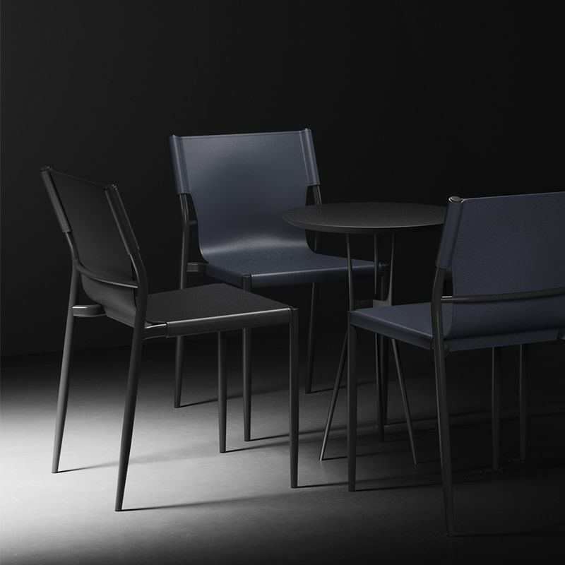 Contemporary Metal Dining Armless Chairs Leather Dining Chairs for Restaurant Clearhalo ' kitchen&dining_furn' 'Dining Chairs' 'Dining Tables & Seating' 'dining_chair' 'furn' 'furn_dining_chair' 'Furniture' 'furniture_dining_chair' 'Kitchen & Dining Furniture' 'kitchen' 1200x1200_35d329d7-6b62-4e25-8151-8819b016fd9b