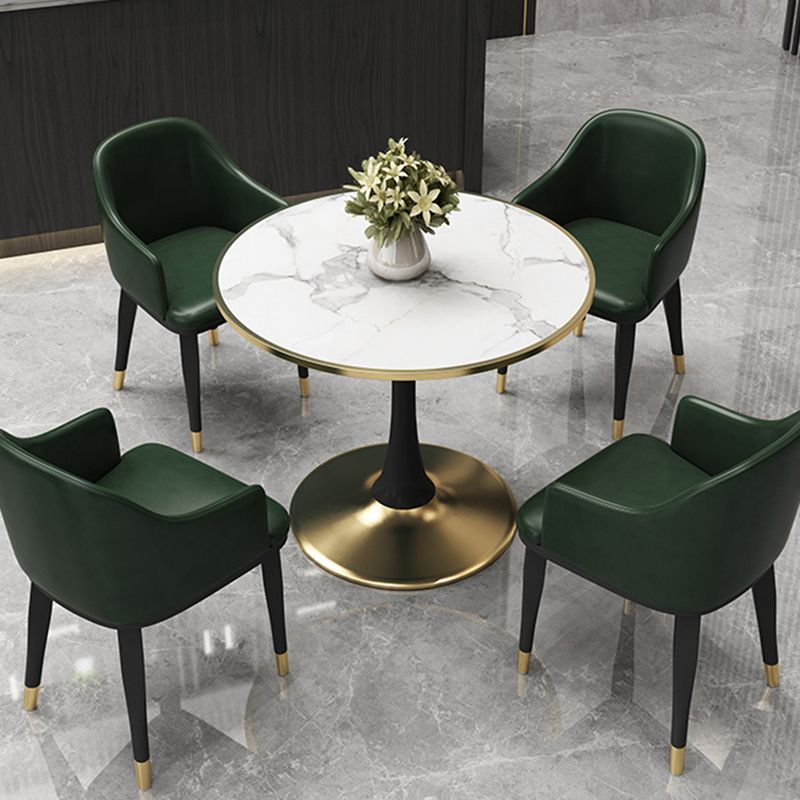 31.5-inch Metal Contemporary Dining Table Round Table for Kitchen and Dining Room Clearhalo ' dining_table' 'Dining Tables & Seating' 'Dining Tables' 'furn' 'furn_dining_table' 'Furniture' 'furniture_dining_table' 'Kitchen & Dining Furniture' 'kitchen&dining_furn' 'kitchen' 'kitchen_dining_table' 1200x1200_35d339b2-498f-457a-b24c-dda157723807