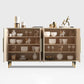 Sideboard glam in legno beige sideboard con porta per soggiorno