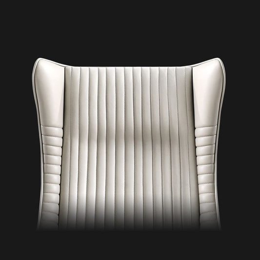 Silla de escritorio de brazos fijos modernos sin angustia de cuero silla de oficina ergonómica con ruedas