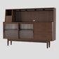 5-Drawer Pine Wood Credenza Modern Glass Sliding Door Cabinets Sideboard for Living Room Clearhalo 'buffet_sideboard' 'Buffets & Sideboards' 'furn' 'furn_buffet_sideboard' 'Furniture' 'furniture_buffet_sideboard' 'Kitchen & Dining Furniture' 1200x1200_35d7f11d-6f19-4032-9845-22c6a4de00b7