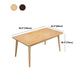 Rectangular Solid Wood Dining Table Modern Furniture with 4 Legs